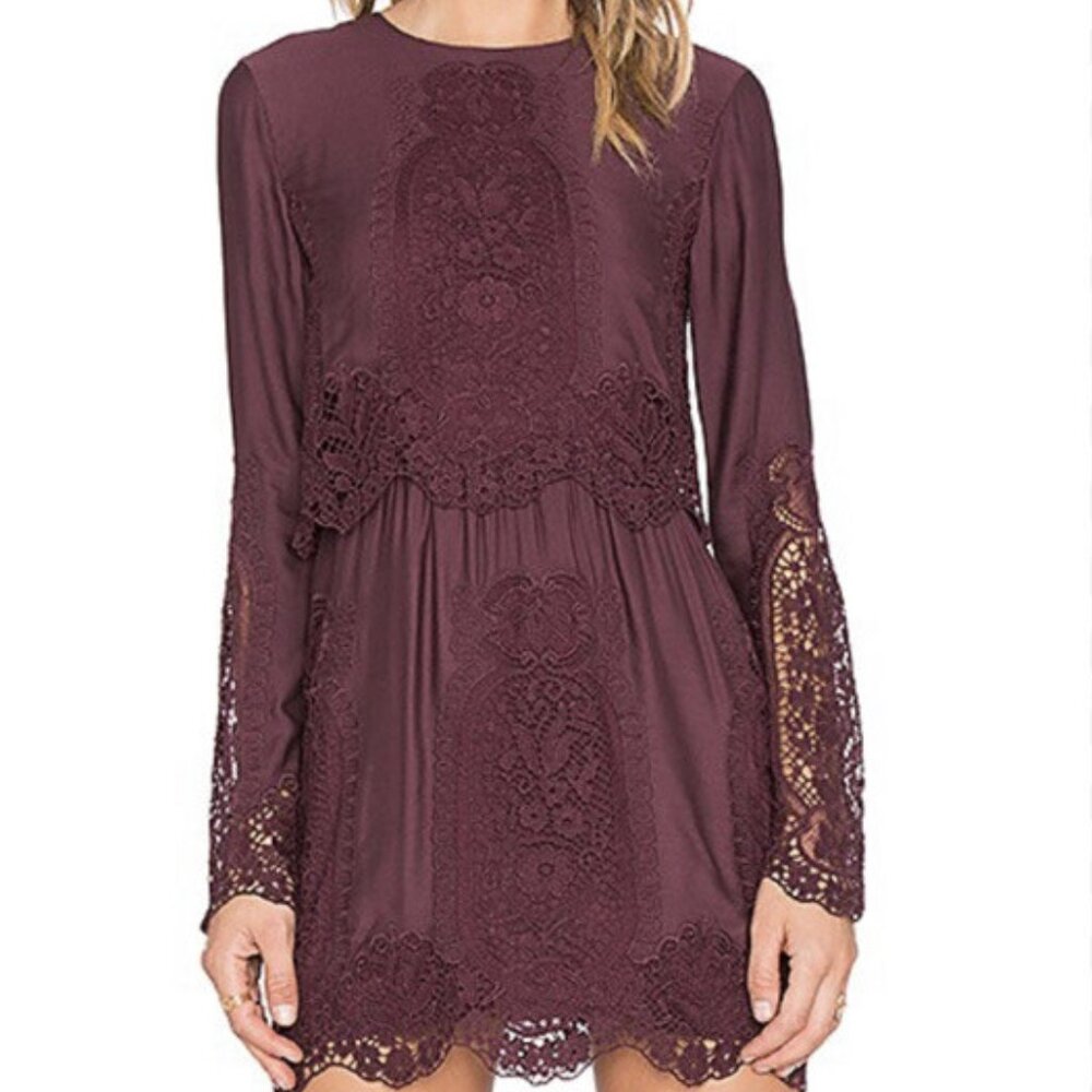 The Jetset Diaries Verona Lace Overlay Dress